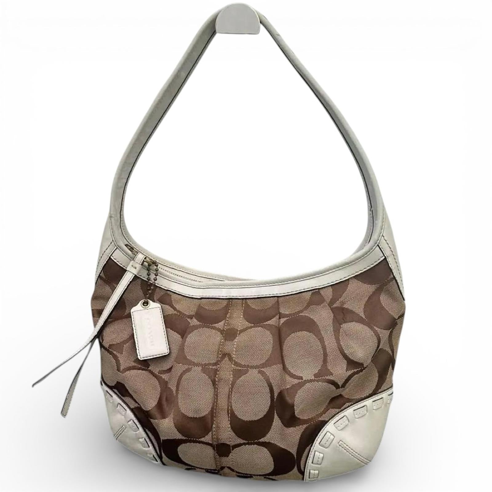 Coach - Signature Canvas and Leather Shoulder Bag