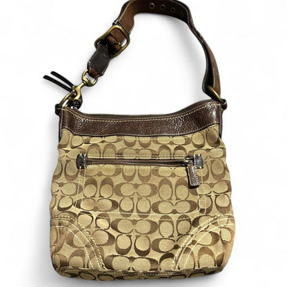 Coach - Signature Canvas Shoulder Bag in Brown