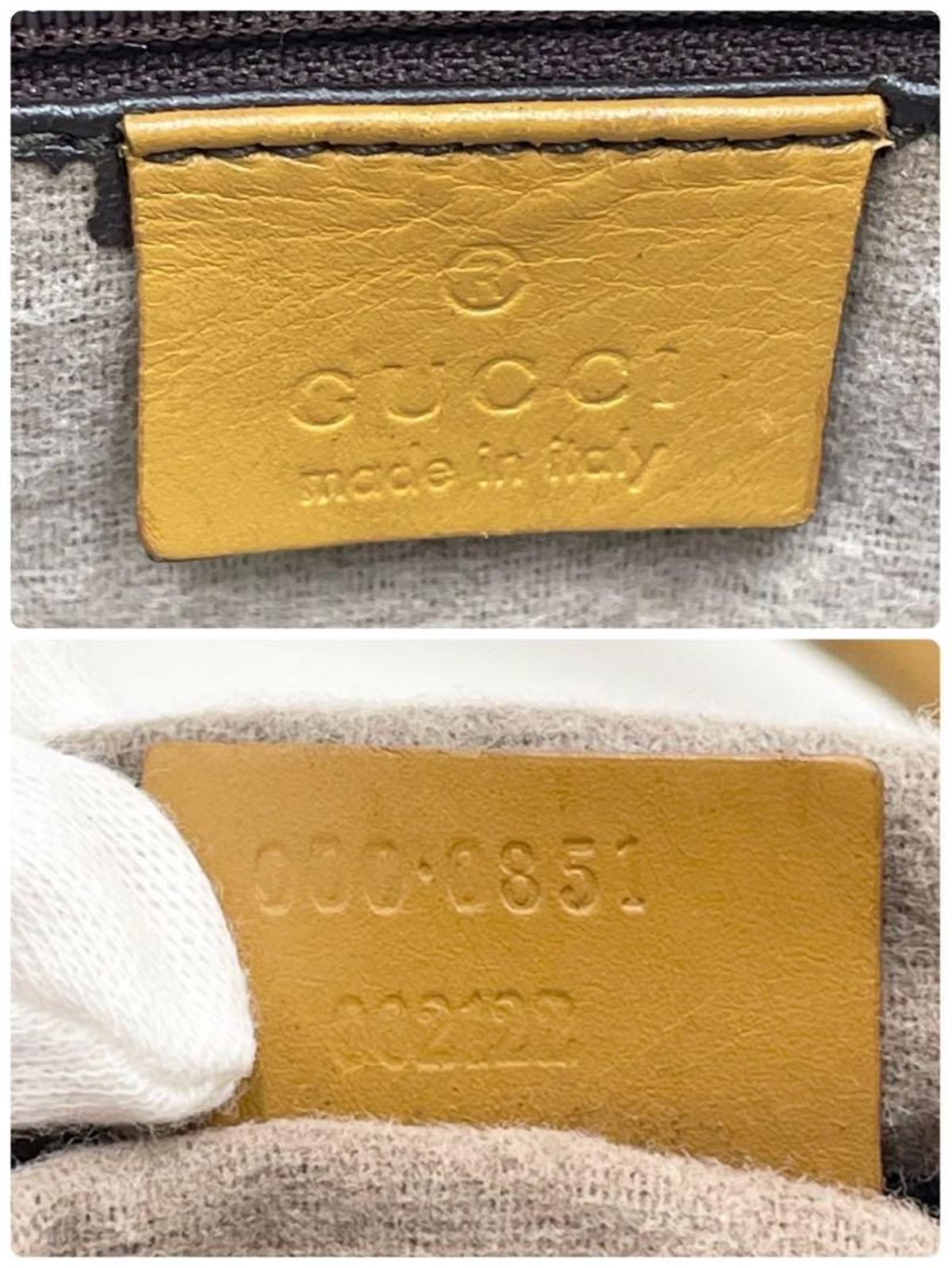 Gucci - Vintage GG Canvas Satchel Bag with Red Stripe