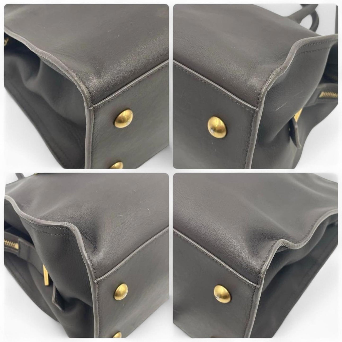 Saint Laurent - Black Leather Handbag Gold Hardware