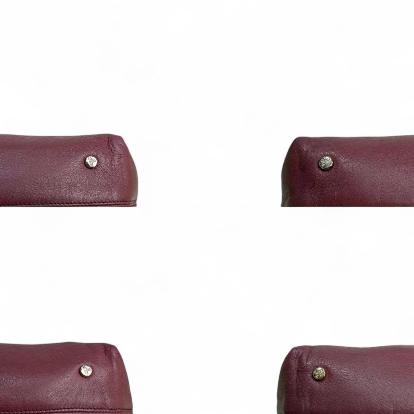 Vivienne Westwood - Burgundy Leather Handbag with Dual Top-3