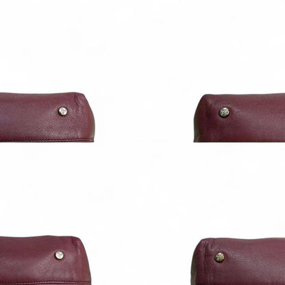 Vivienne Westwood - Burgundy Leather Handbag with Dual Top-3