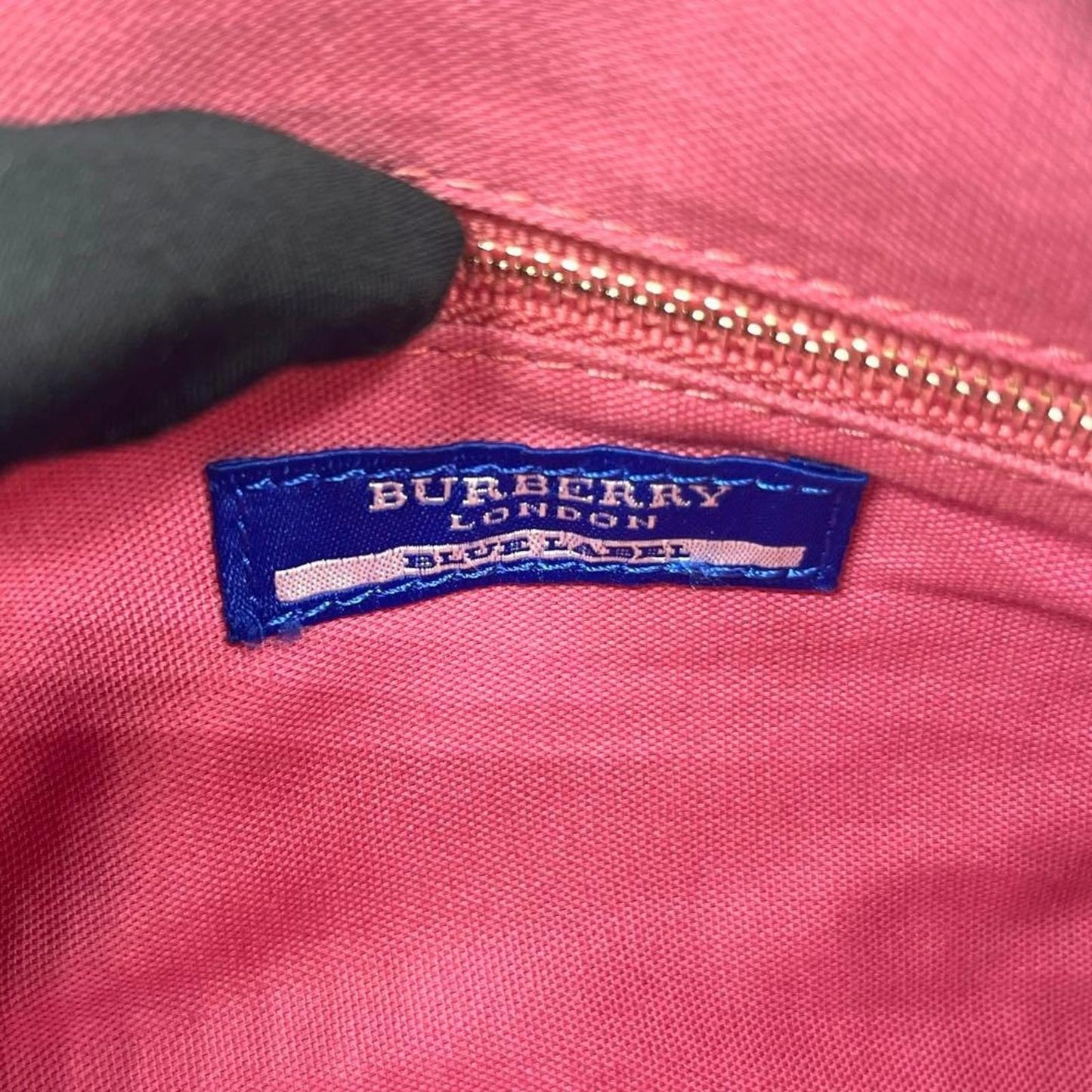 Burberry - Blue Label Pink and Beige Leather Handbag