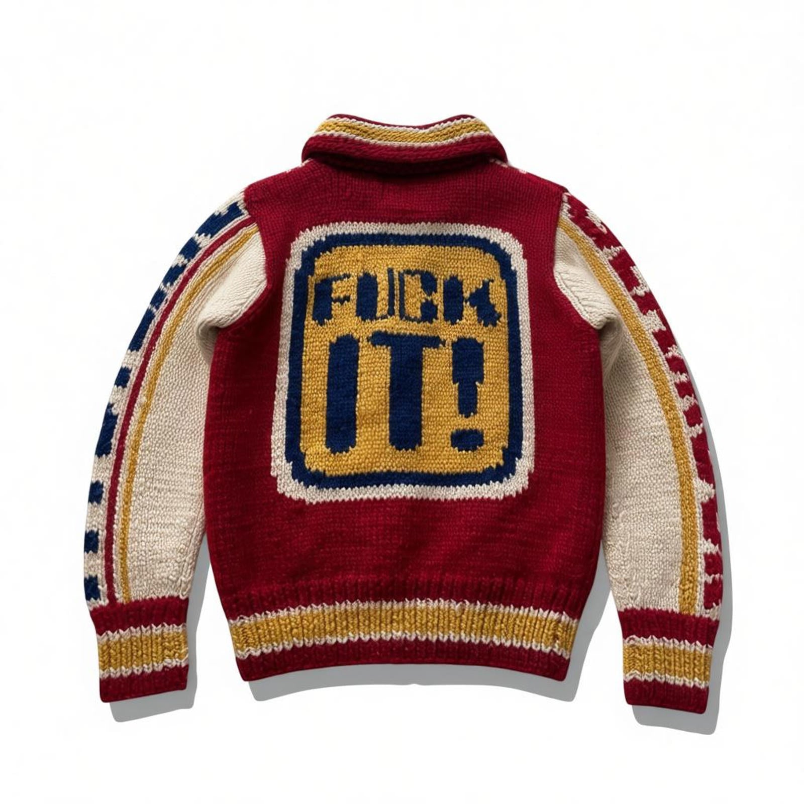 Hysteric Glamour - Wool Knit Sweater Cardigan Bold Text