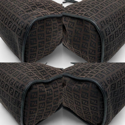 Fendi - Brown FF Logo Canvas Tote Bag
