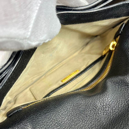 Miu Miu - Black Leather Handbag Gold Hardware