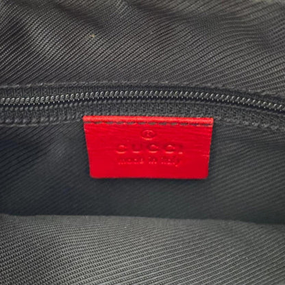 Gucci - Monogram Canvas Shoulder Bag Red Leather