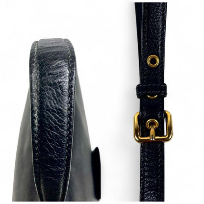 Miu Miu - Black Leather Handbag Gold Hardware