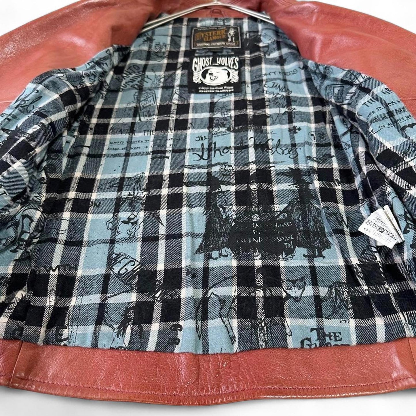 Hysteric Glamour - Men's Brown Leather Biker Jacket