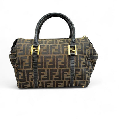 Fendi - Monogram Canvas Handbag with Leather Handles