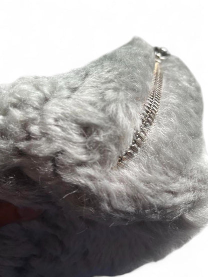 Balenciaga - Grey Shearling Fur Duffel Handbag