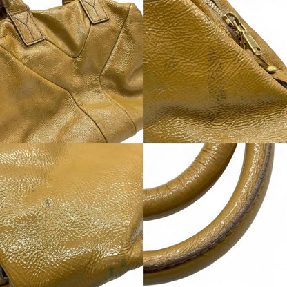 Saint Laurent - Mustard Yellow Patent Leather Handbag