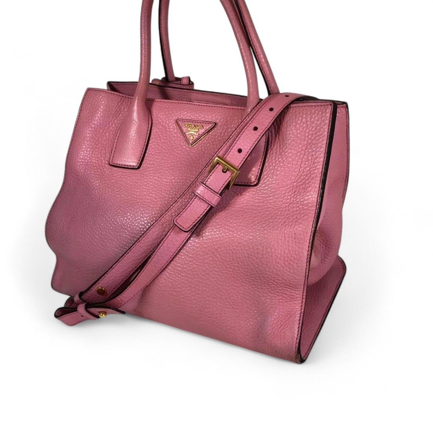 Prada - Pink Leather Tote Bag