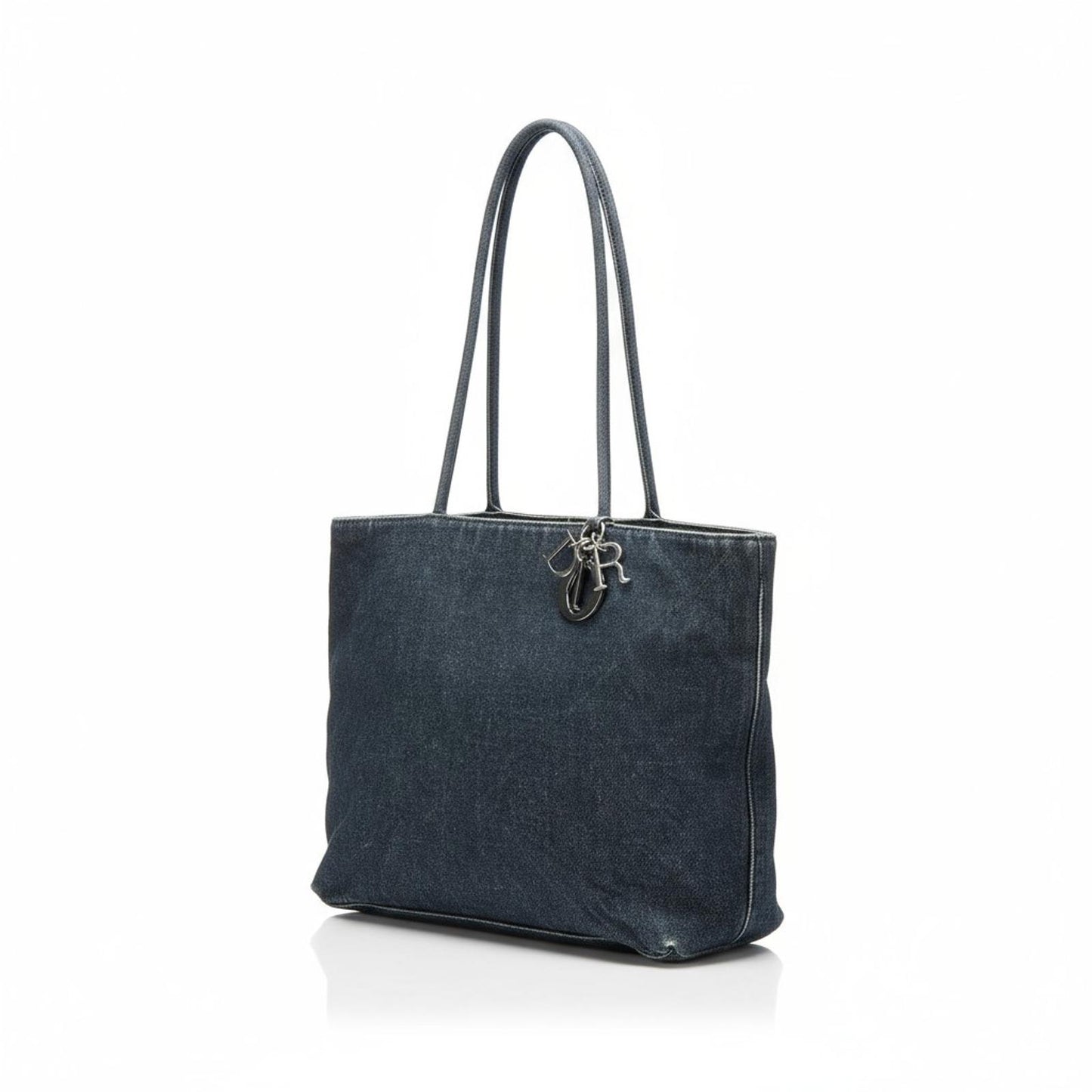 Dior - Denim Tote Bag with Charm Detail