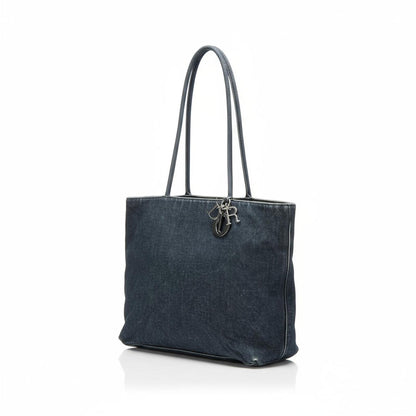 Dior - Denim Tote Bag with Charm Detail