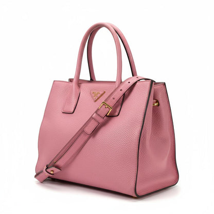 Prada - Pink Leather Tote Bag