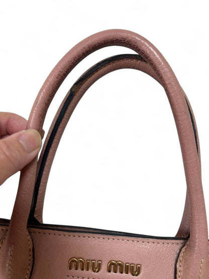 Miu Miu - Leather Tote Handbag Pink