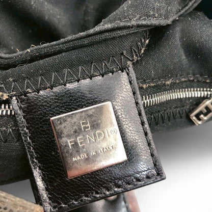 Fendi - Black Women's Shoulder Bag with Silver Buckle