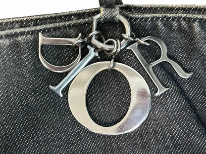 Dior - Denim Tote Bag with Charm Detail