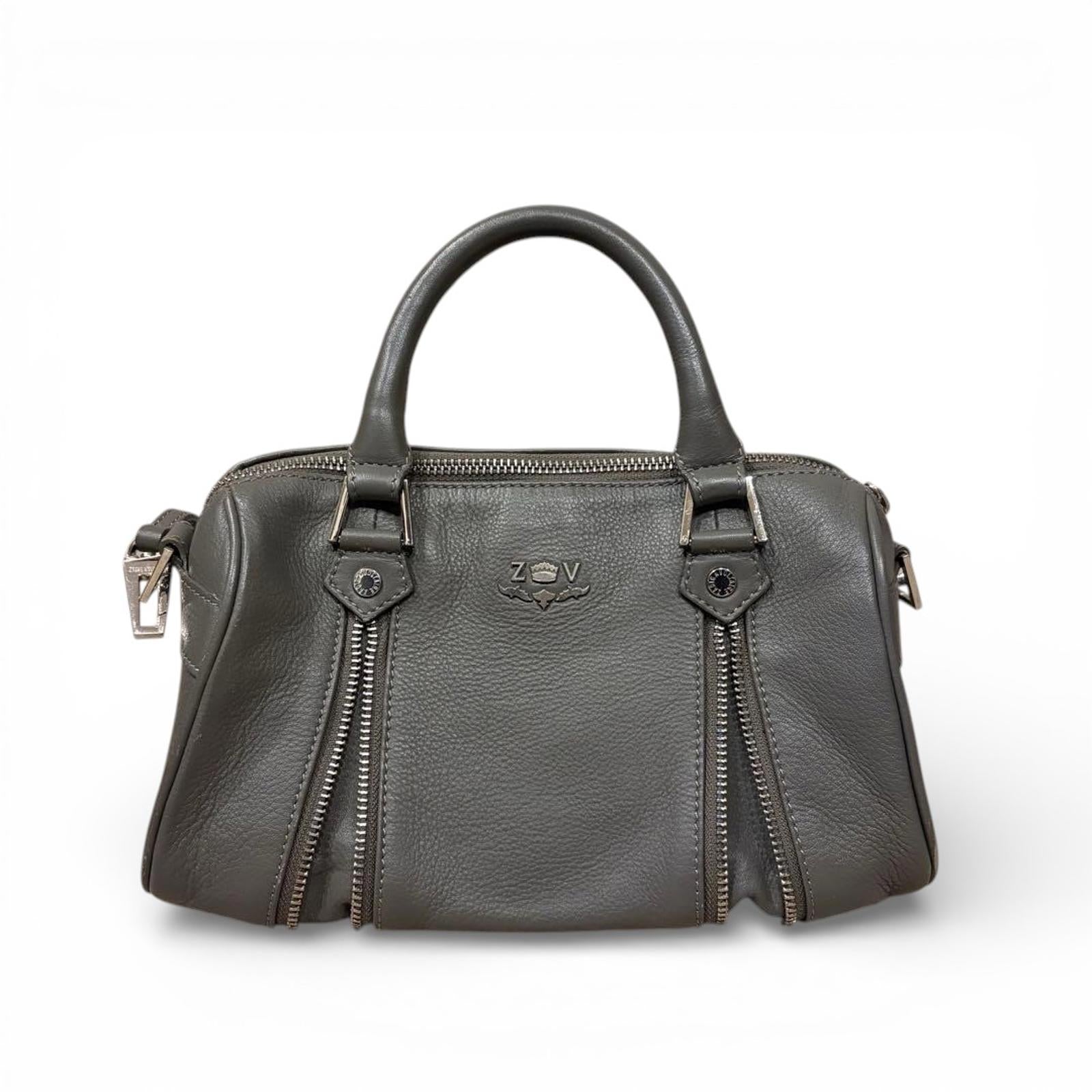 Zadig & Voltaire - Grey Leather Women's Satchel Bag