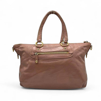 Miu Miu - Pink Leather Shoulder Bag Gold Heart Charm