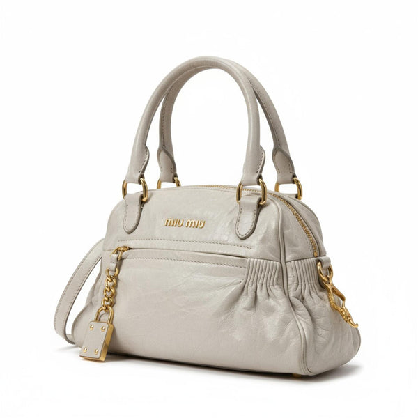 Miu Miu - Leather Handbag Gold Hardware