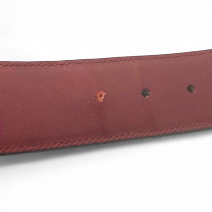 Gucci - Red Patent Leather Belt Gold Heart Buckle