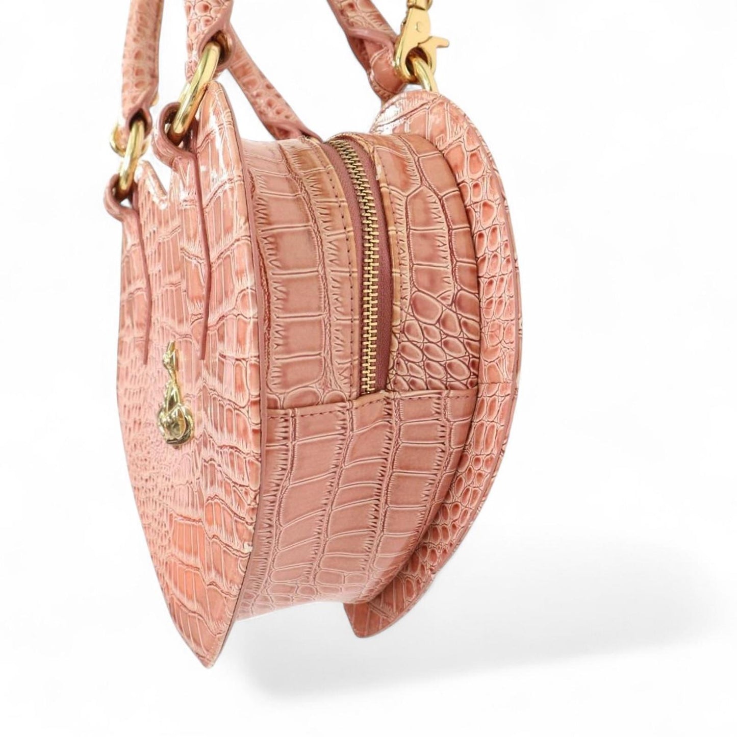 Vivienne Westwood - Orb Heart Shaped Pink Embossed Handbag