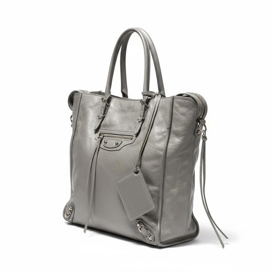 Balenciaga - Classic Silver Leather Tote Bag