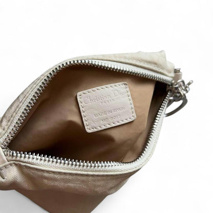 Dior - White Monogram Shoulder Bag with Silver Hardware