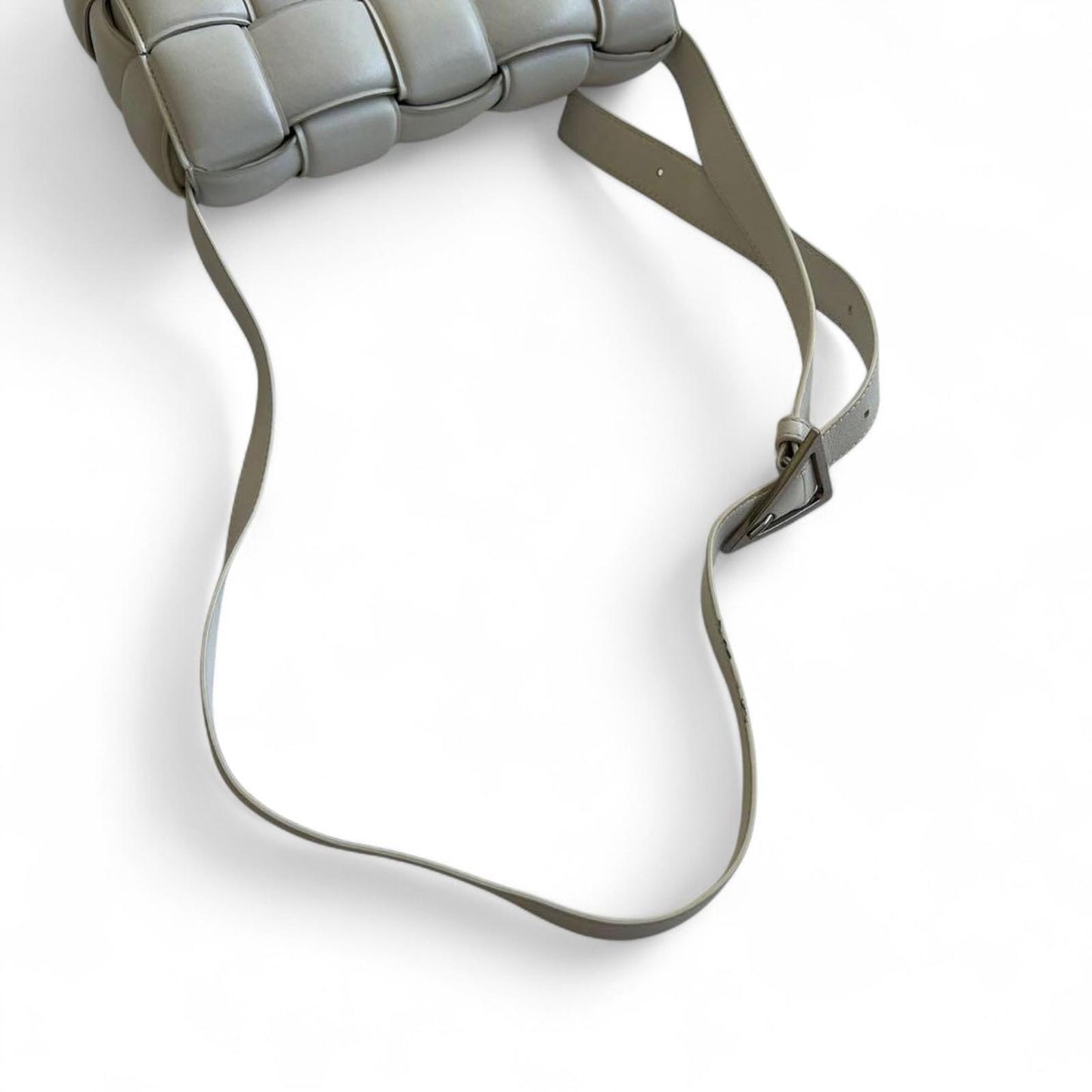 Bottega Veneta - White Woven Leather Shoulder Bag