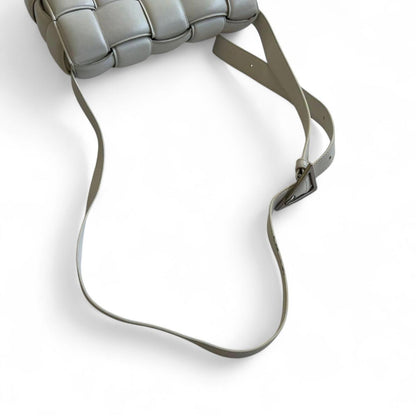 Bottega Veneta - White Woven Leather Shoulder Bag