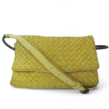 Bottega Veneta - Intrecciato Yellow Shoulder Bag Leather