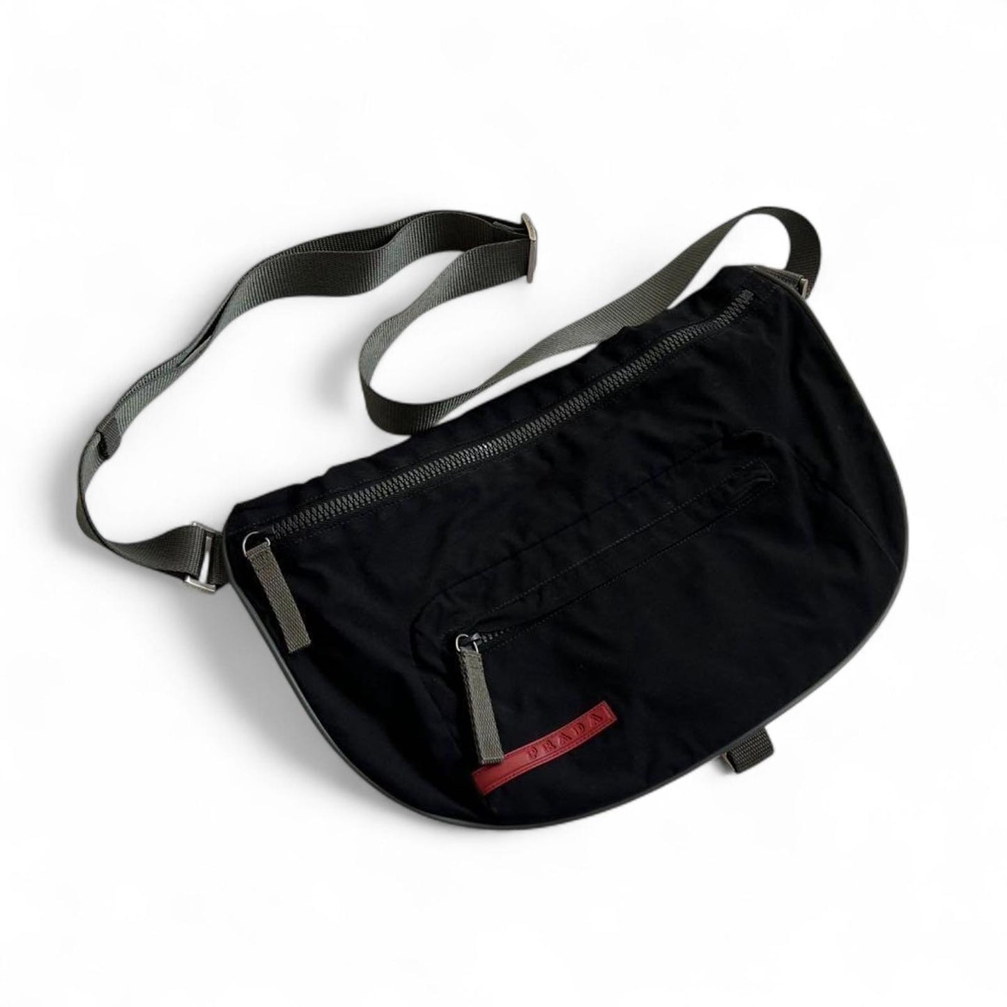 Prada Sport - Black Nylon Shoulder Bag Linea Rossa