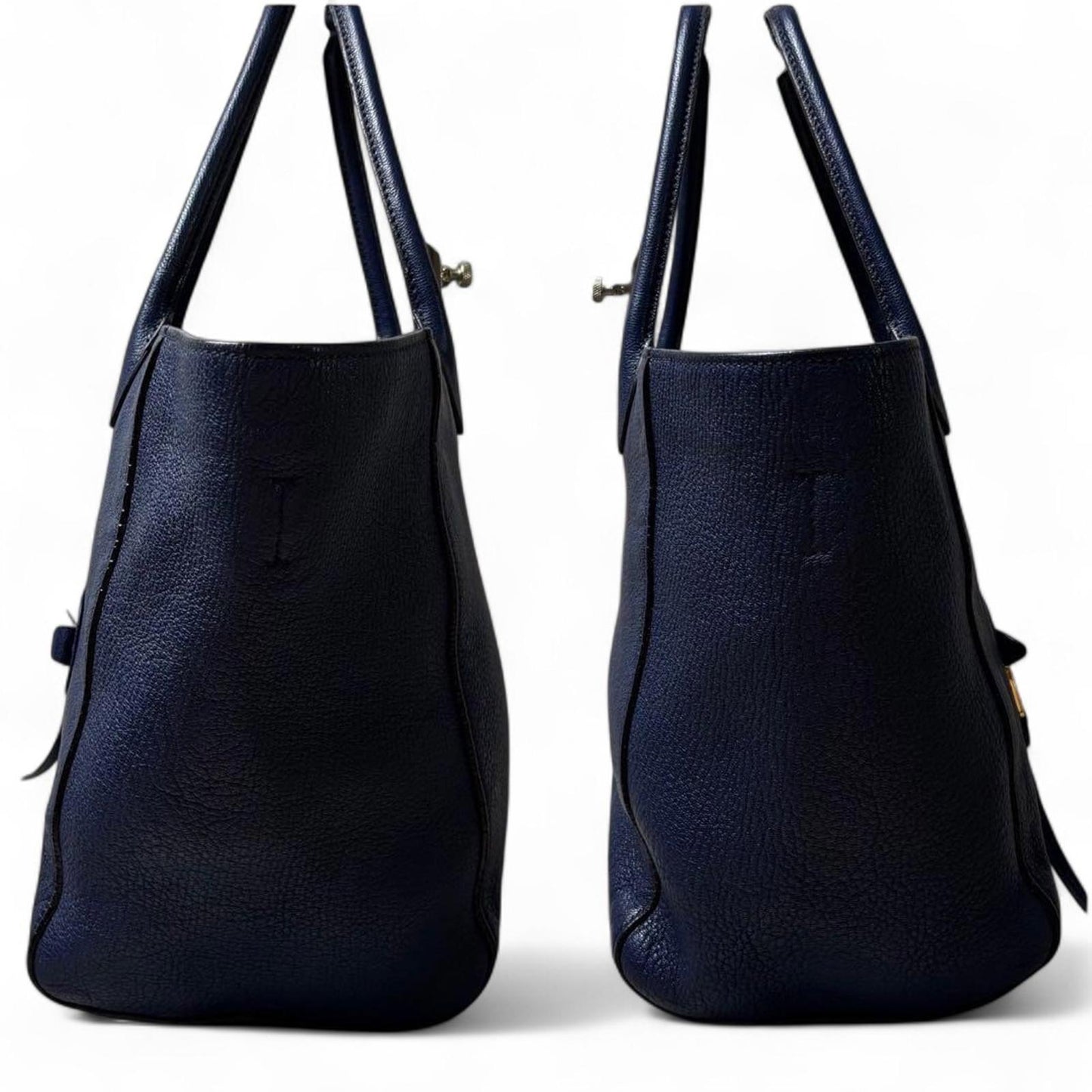 Miu Miu - Navy Leather Tote Handbag