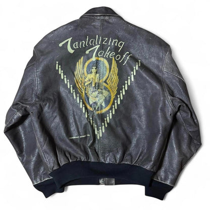 Avirex - Men's Vintage Leather Bomber Jacket