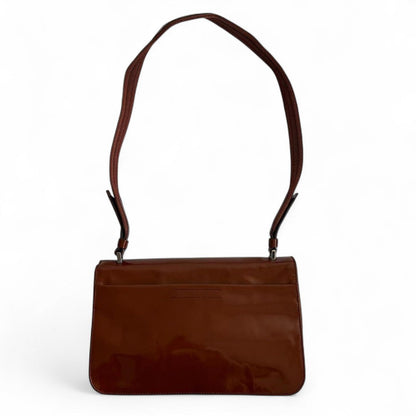 Prada - Women's Shoulder Bag in Brown Suede and Leather with