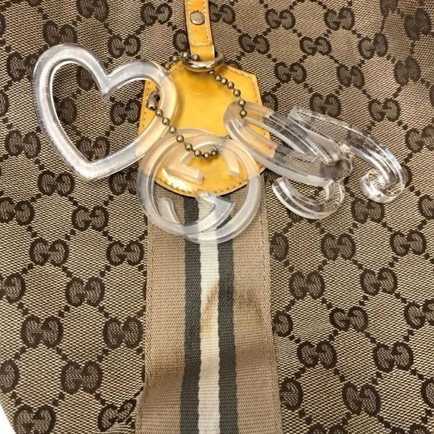 Gucci - Beige and Yellow GG Canvas Tote Bag