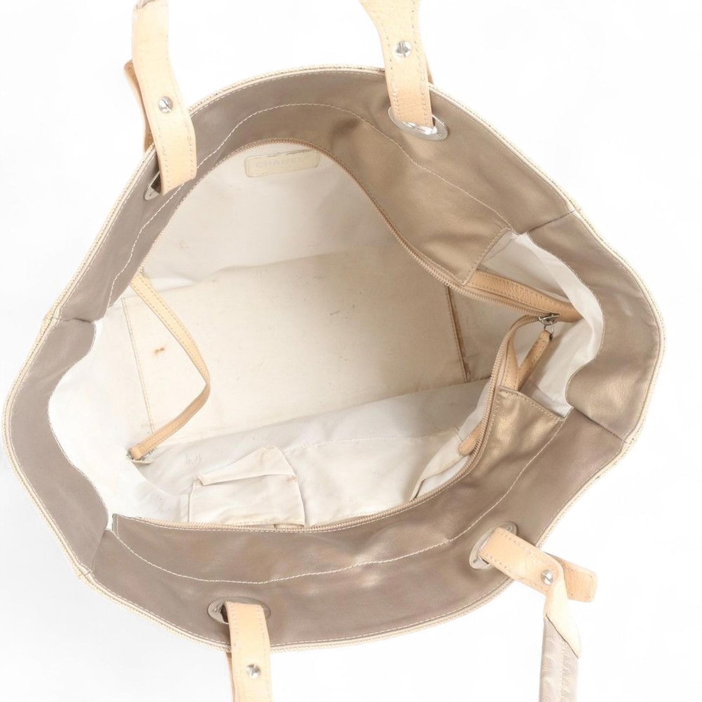 Chanel - Beige Quilted Leather Tote Bag