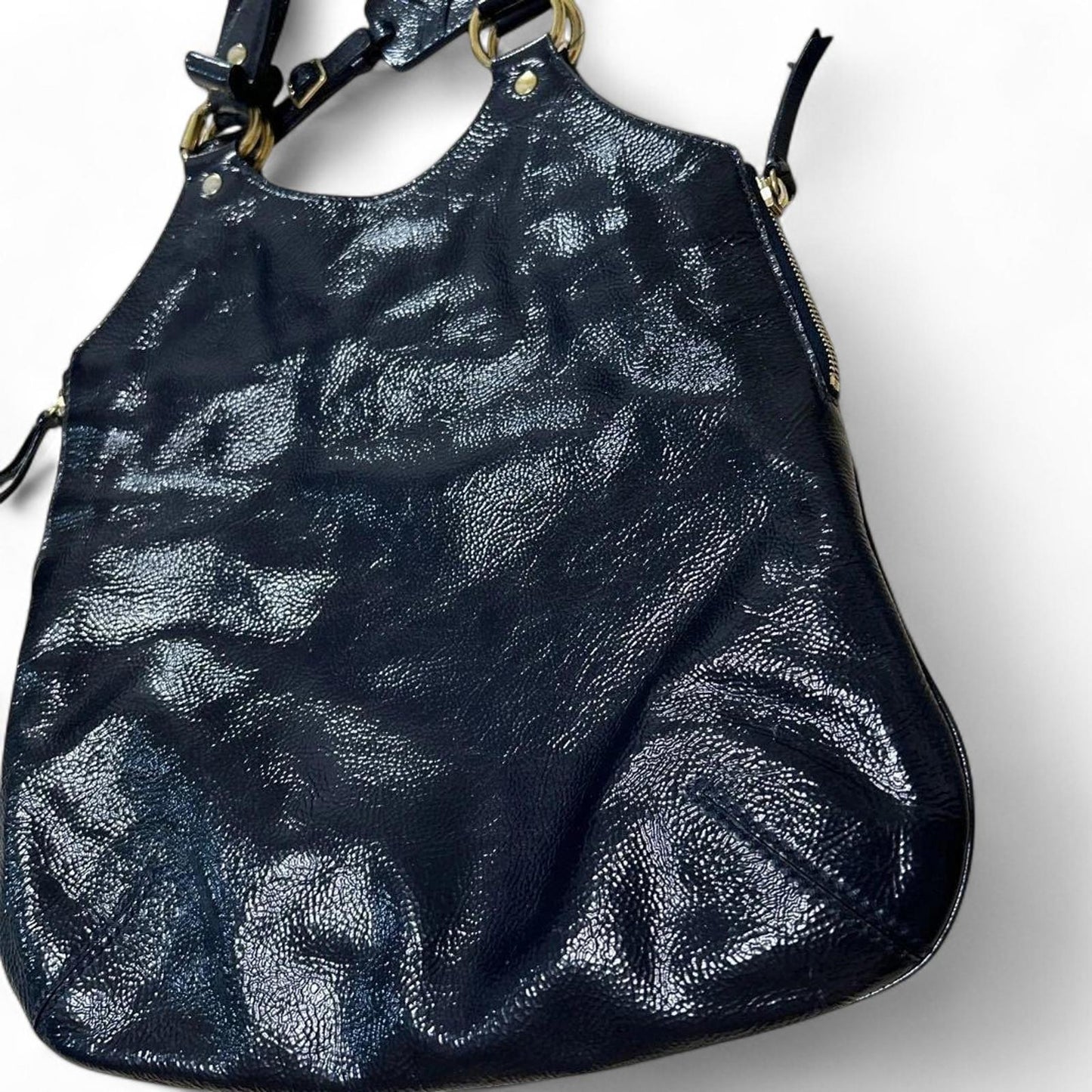 Yves Saint Laurent - Women's Black Patent Leather Shoulder Bag