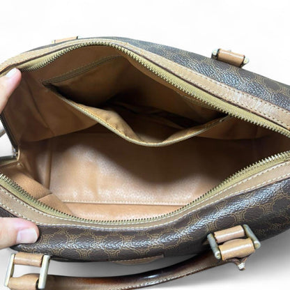 Celine - Vintage Brown Monogram Satchel Bag