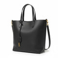 Saint Laurent - Black Leather Tote Bag Gold Hardware