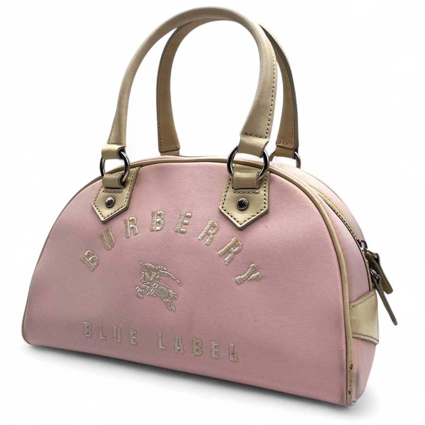 Burberry - Blue Label Pink and Beige Leather Handbag