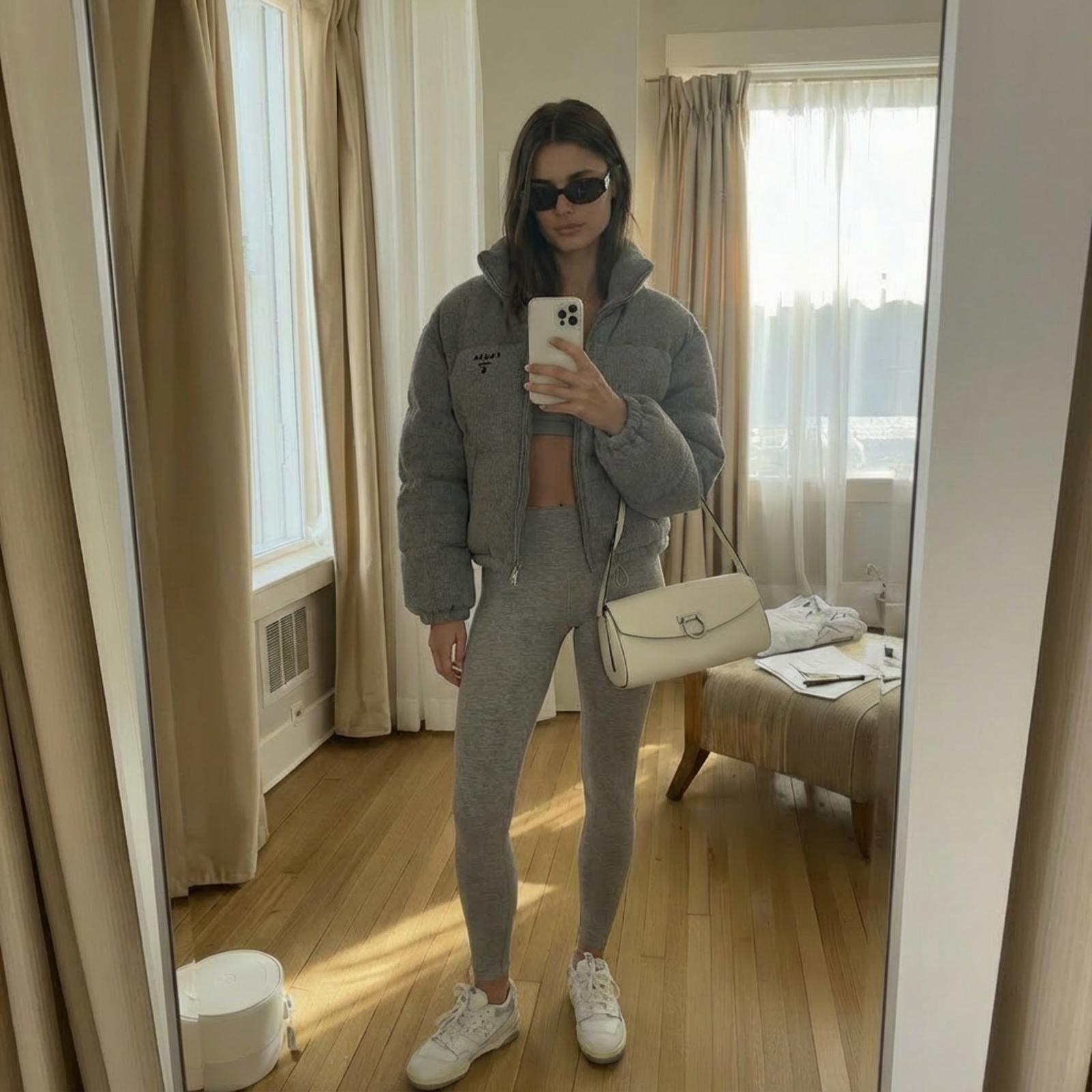 Salvatore Ferragamo - White Leather Cylindrical Shoulder Bag