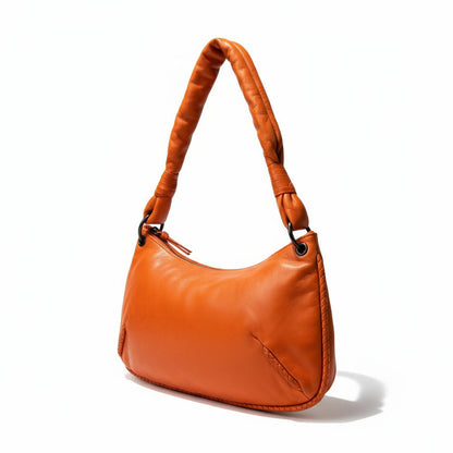 Bottega Veneta - Intrecciato Orange Leather Shoulder Bag