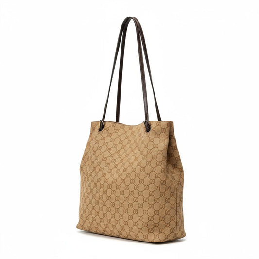 Gucci - Beige Monogram Canvas Shoulder Bag