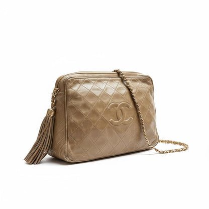 Chanel - Quilted Leather Crossbody Bag with Tassel