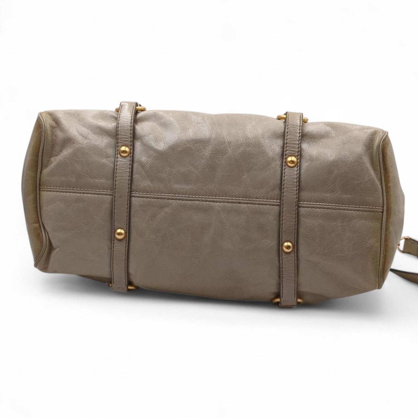 Miu Miu - Gray Leather Satchel Handbag