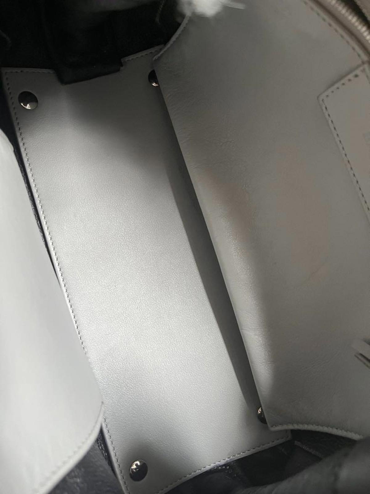 Balenciaga - Grey Shearling Fur Duffel Handbag