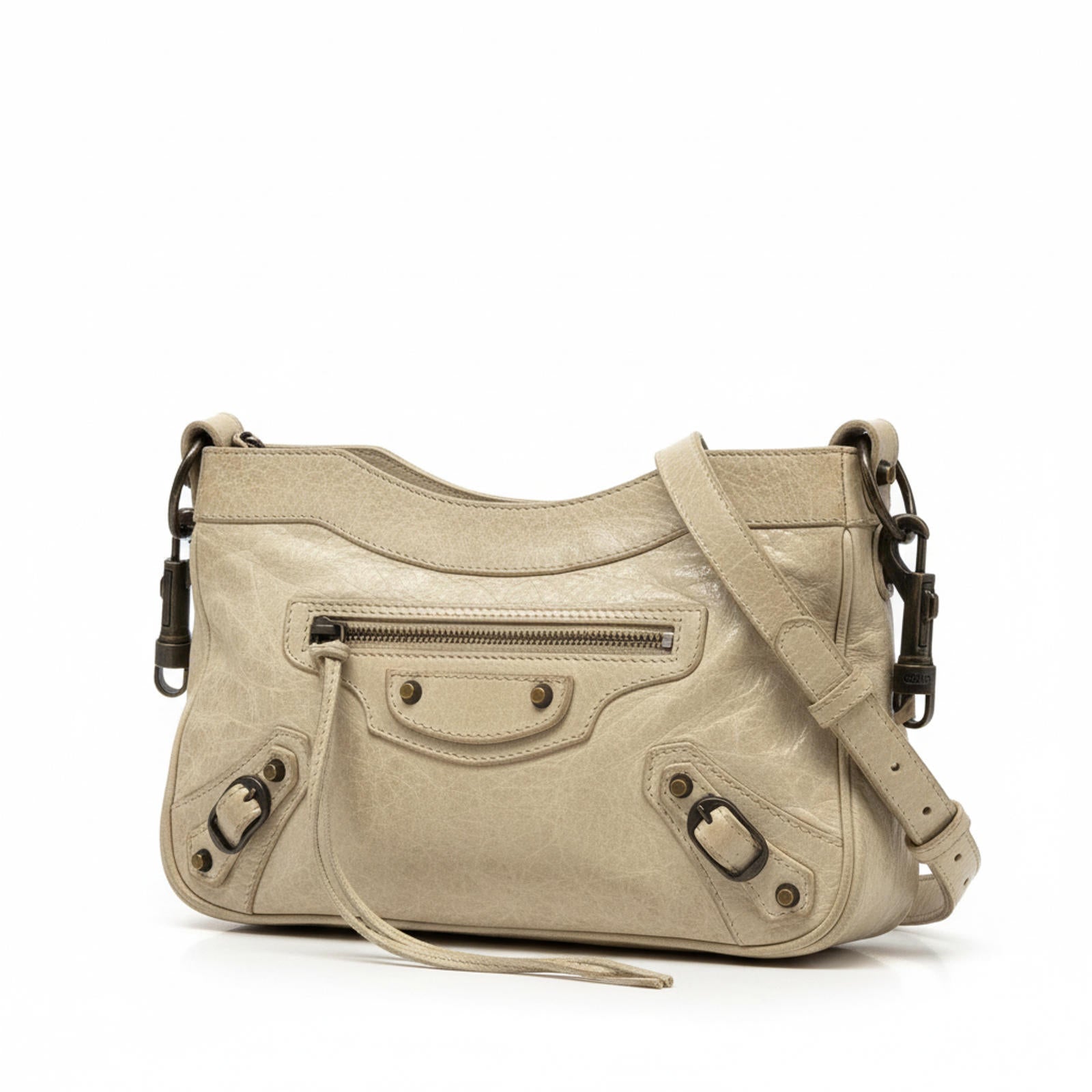 Balenciaga - Beige Leather Shoulder Bag